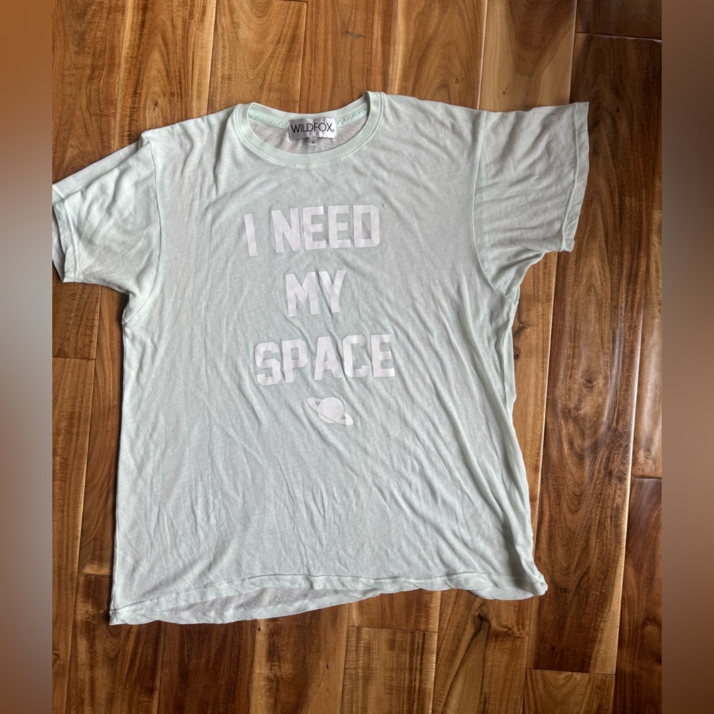 Wildfox “I Need Space” Mint Green T-Shirt